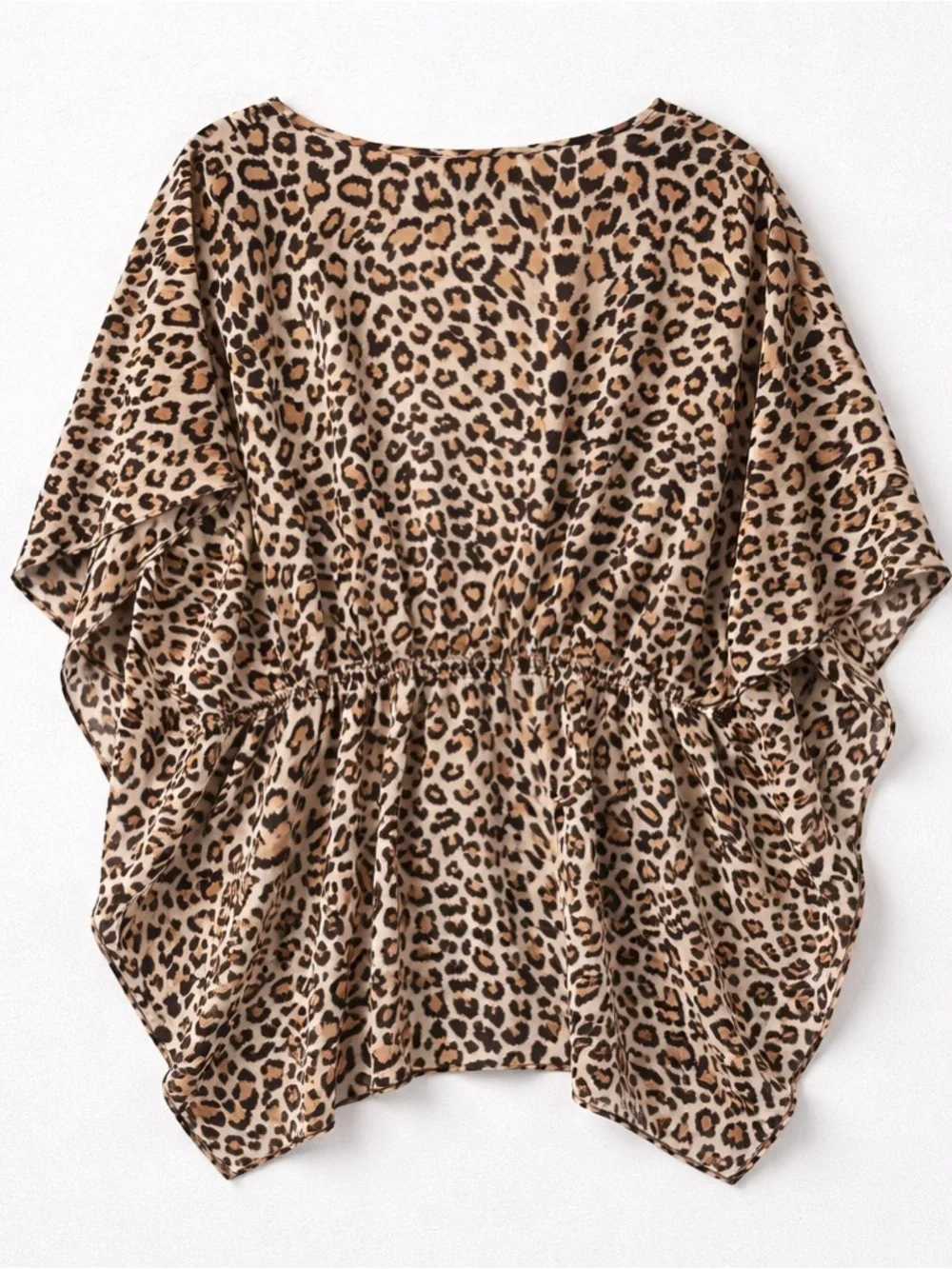 Brian & Em Leopard Print Tie-Front Swim Coverup | 1X - Picture 3 of 8